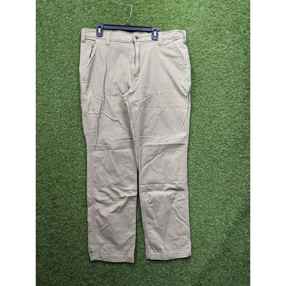 Carhartt Carpenter Pants Mens 40x34 Beige Khaki Utility Workwear Hunting Canvas